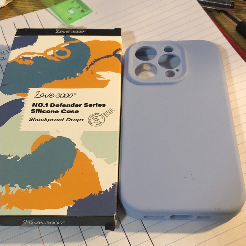 No.1 Defender Series Silicone Phone Case - Light Blue for iPhone 14